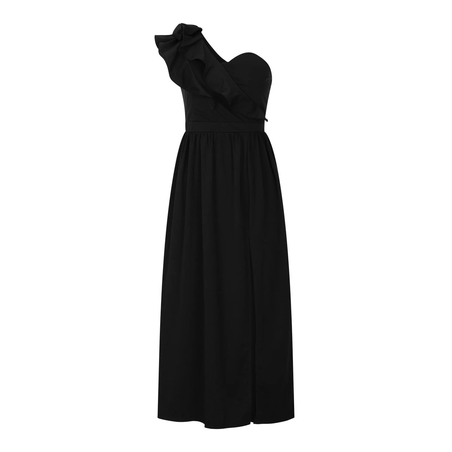 plus Size Women'S Summer Dresses , Sleeveless Sloping Shoulder Sexy Long Party Club Dresses, Sizes S-2XL